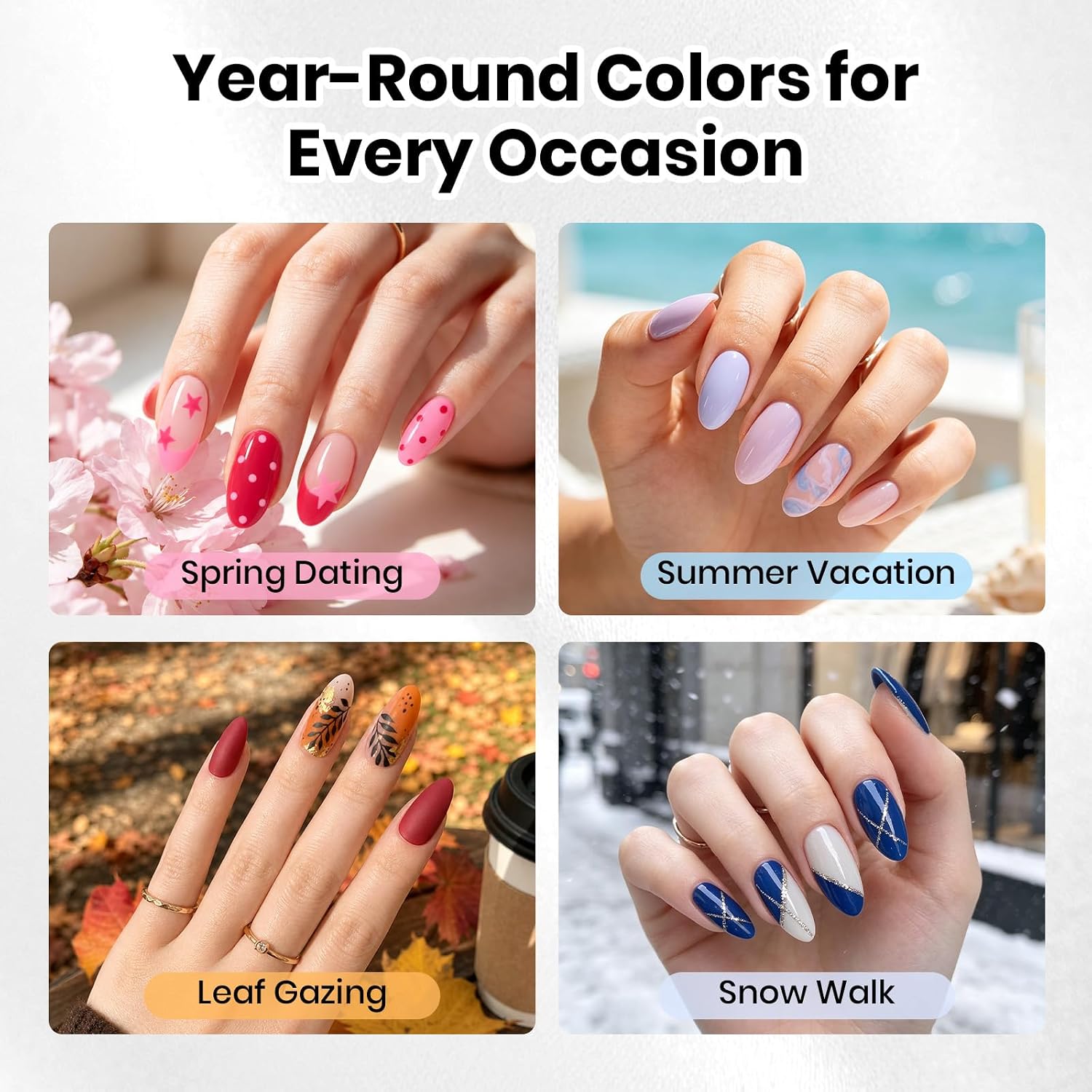 36-color gel polish set with four top/base coats and manicure tools - 4