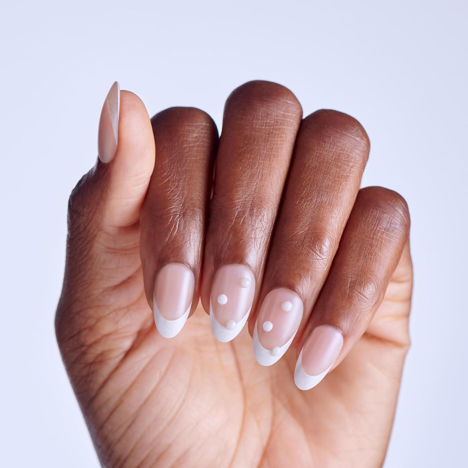 imPRESS No Glue Mani Press On Nails 'Chills' white medium almond - 2