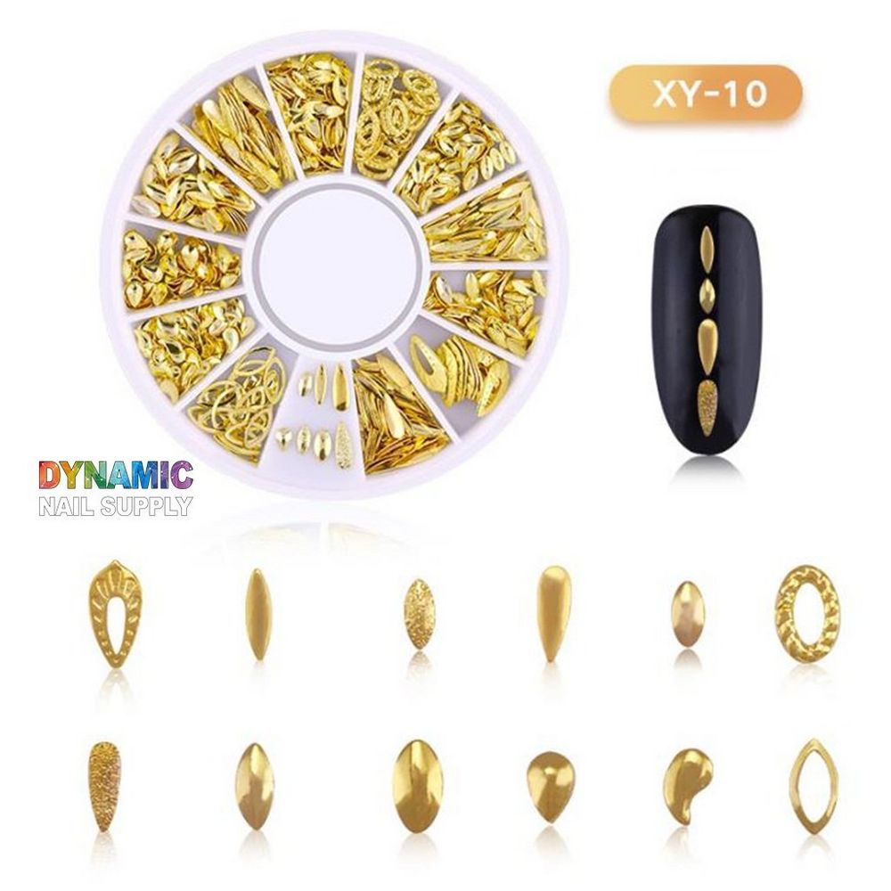 gold metal nail frames - 2