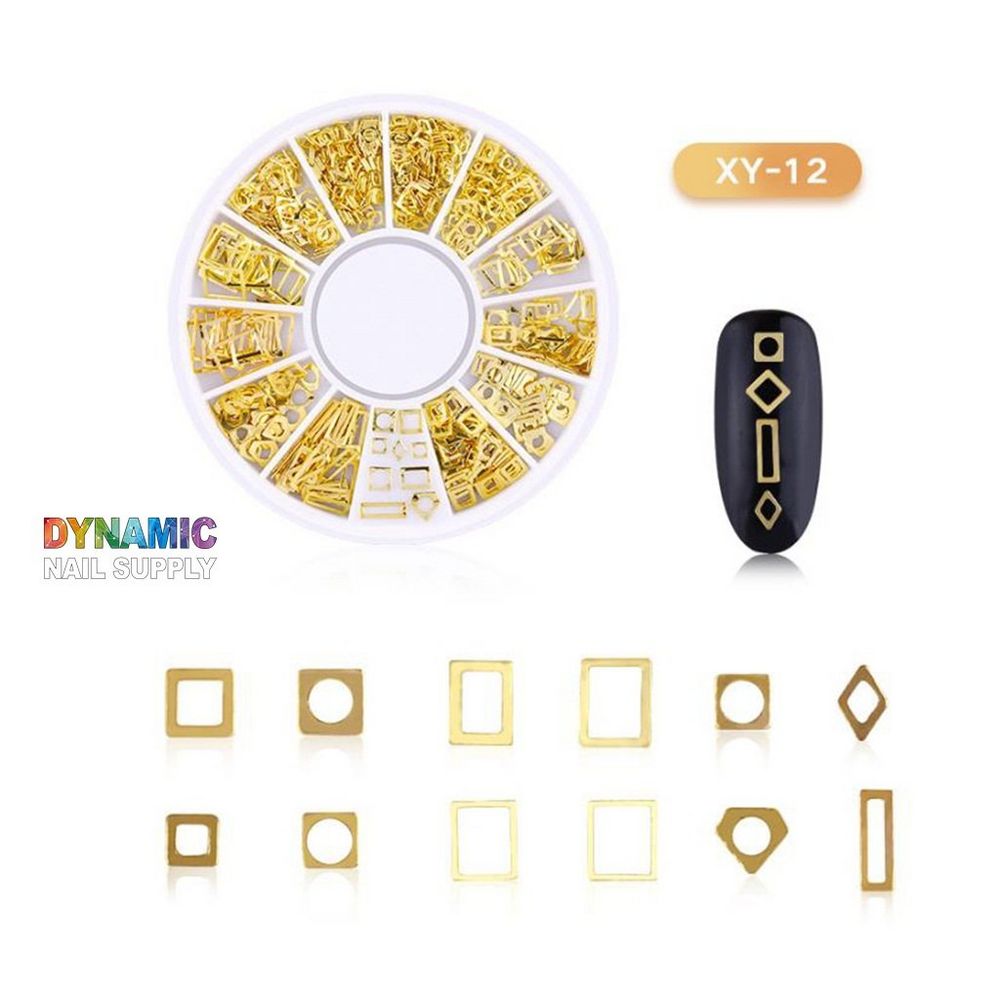 gold metal nail frames - 3
