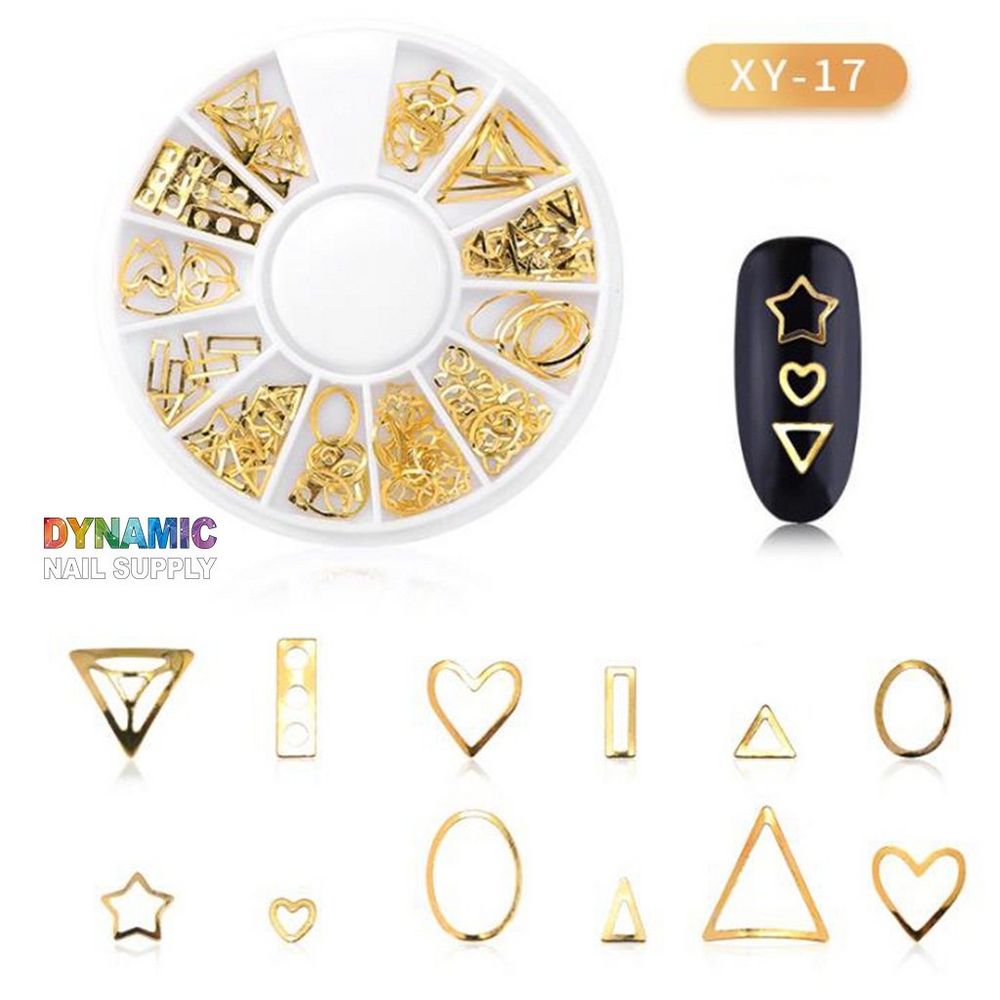 gold metal nail frames - 4