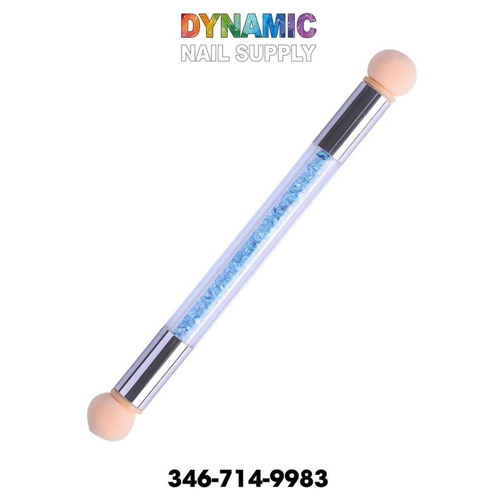 double head glitter nail brush sponge pen - 3