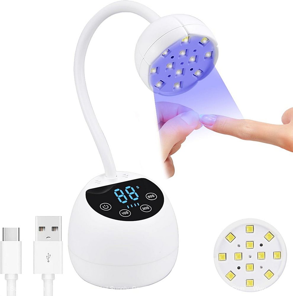 white mini uv led nail lamp - 2