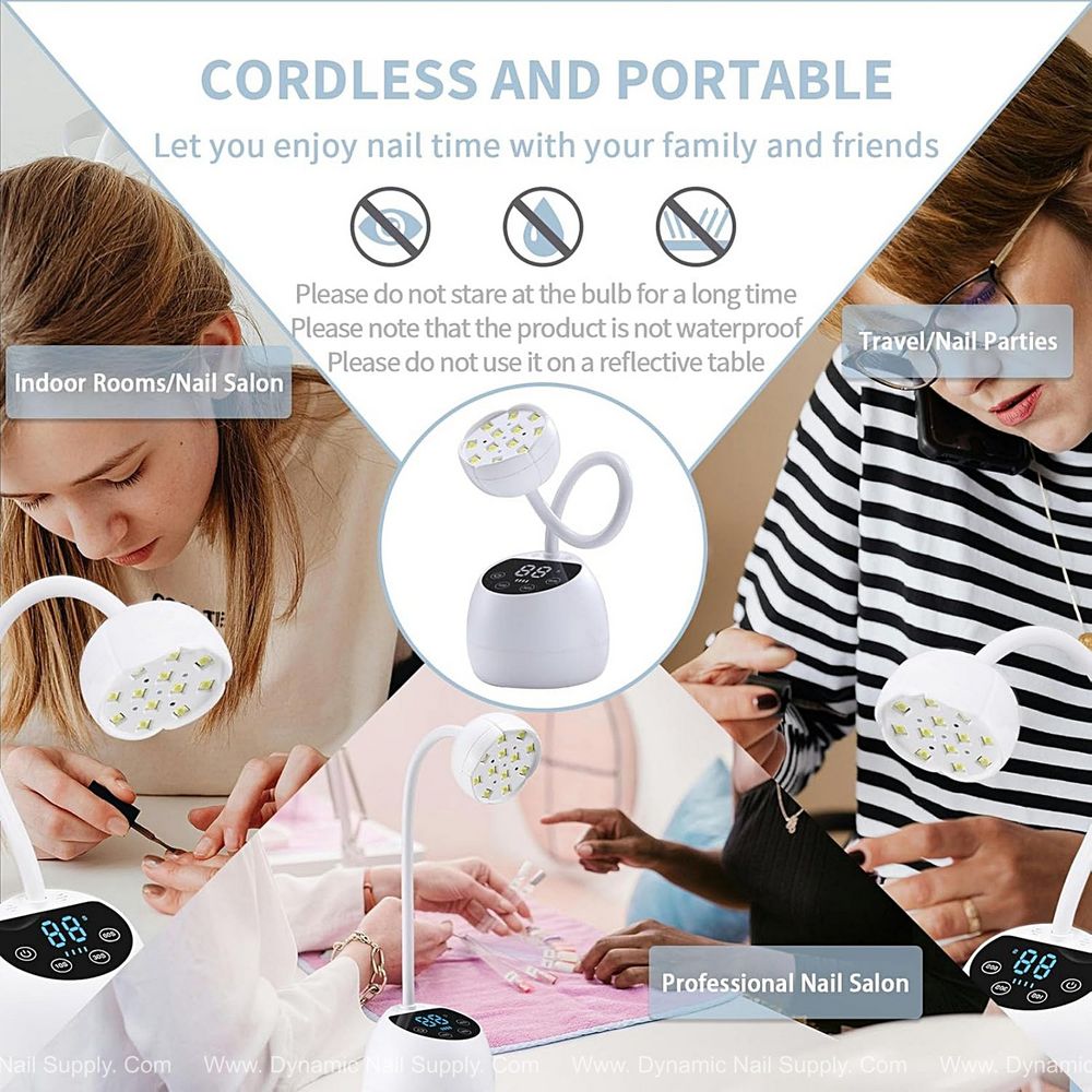 white mini uv led nail lamp - 6
