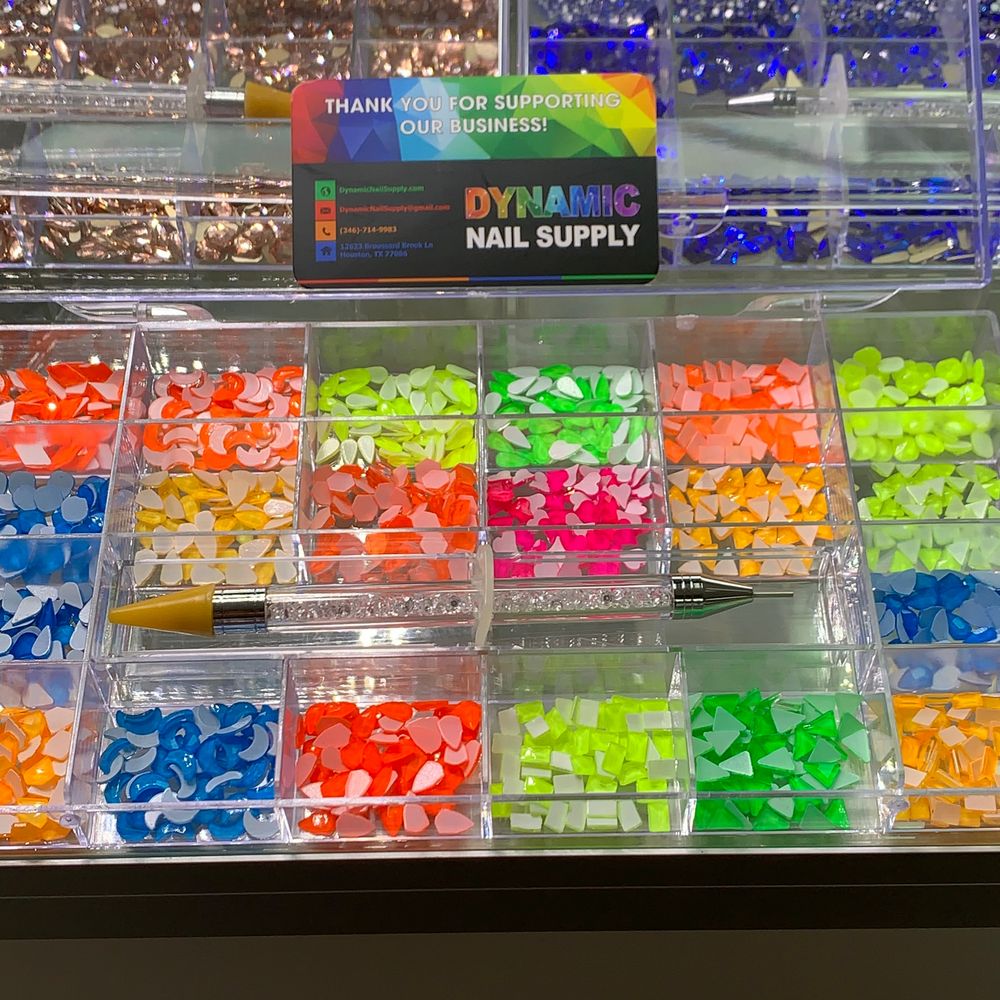 Neon rhinestone nail set 1000pcs - 3