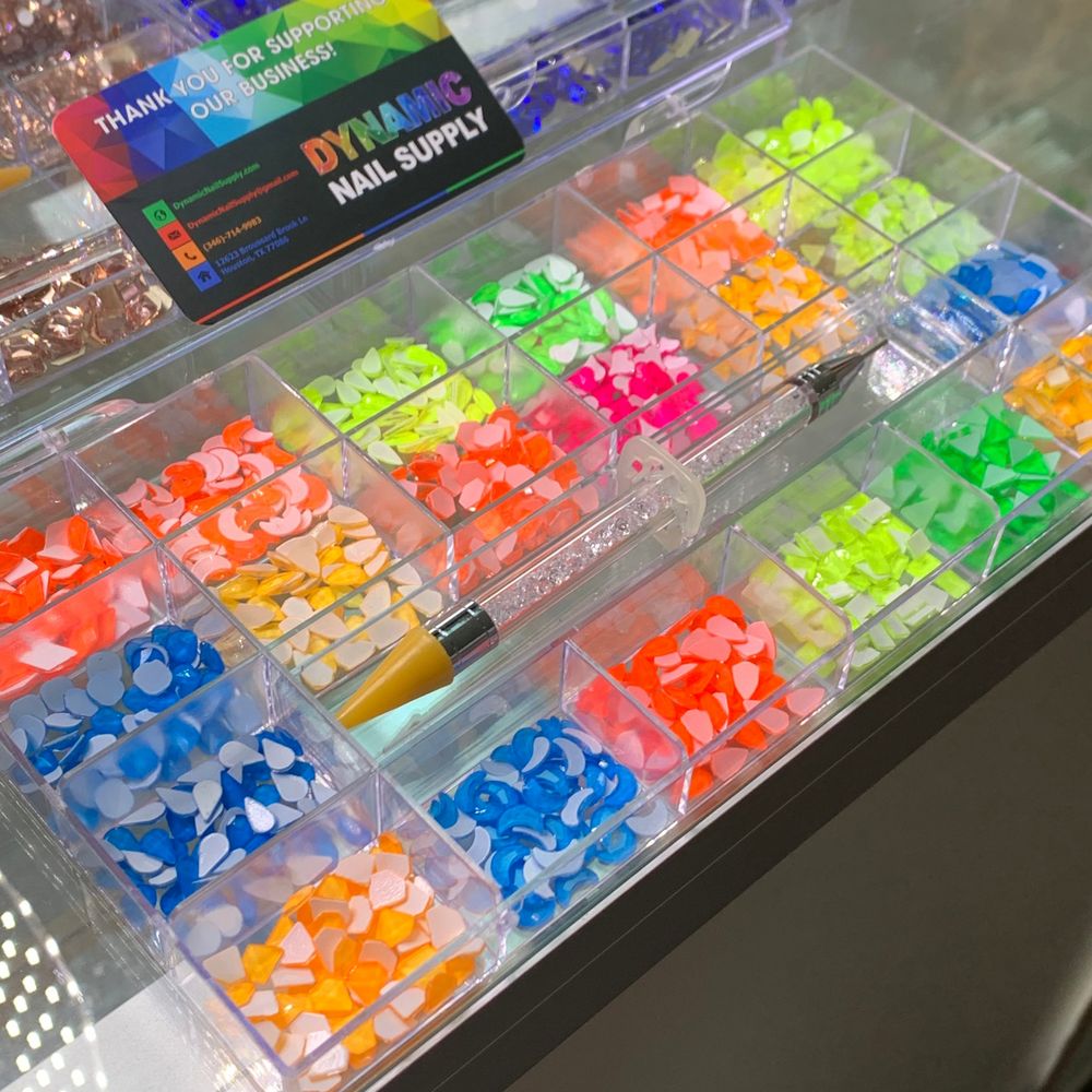 Neon rhinestone nail set 1000pcs - 4