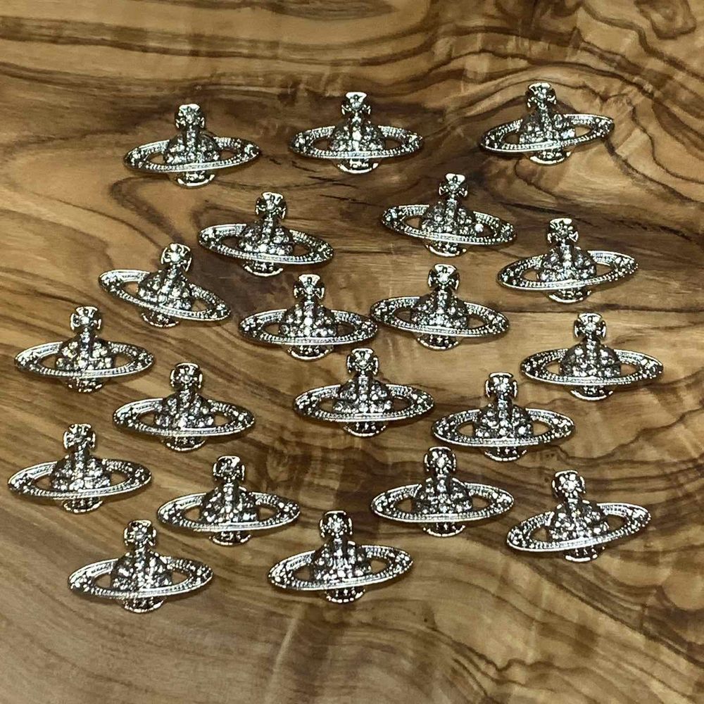 silver planet nail charms in bag - 6