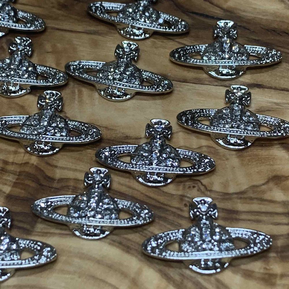 silver planet nail charms in bag - 7