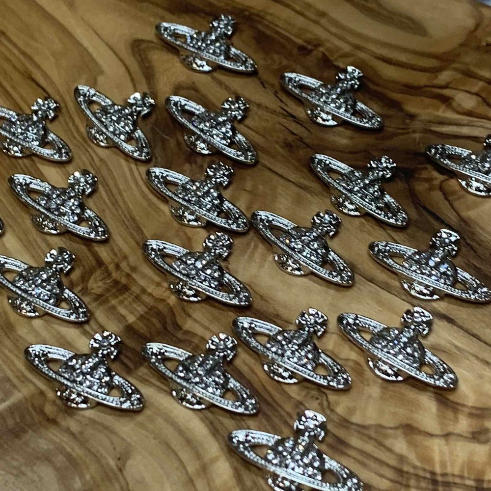 silver planet nail charms in bag - 8